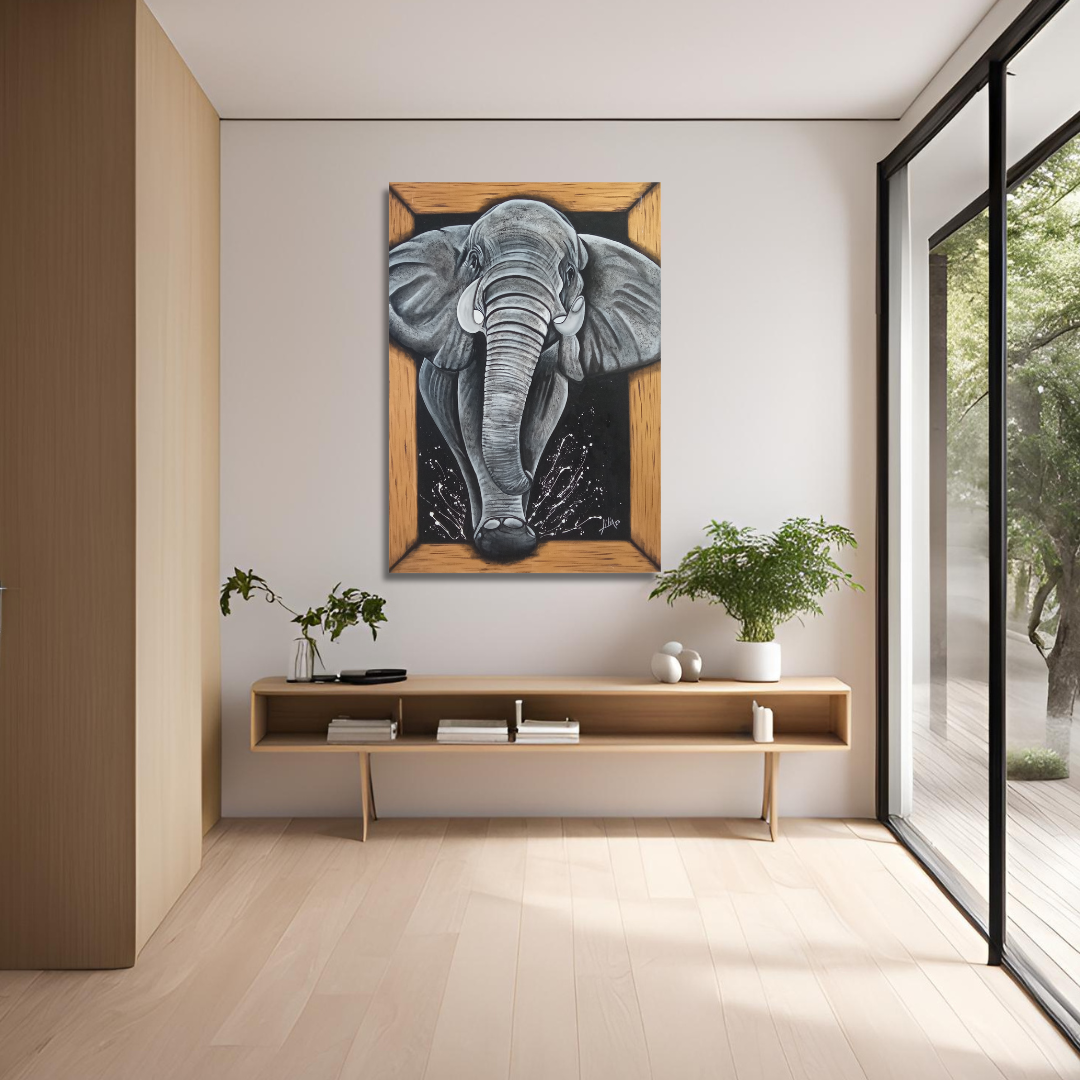 Cuadro decorativo Elefante Saliente