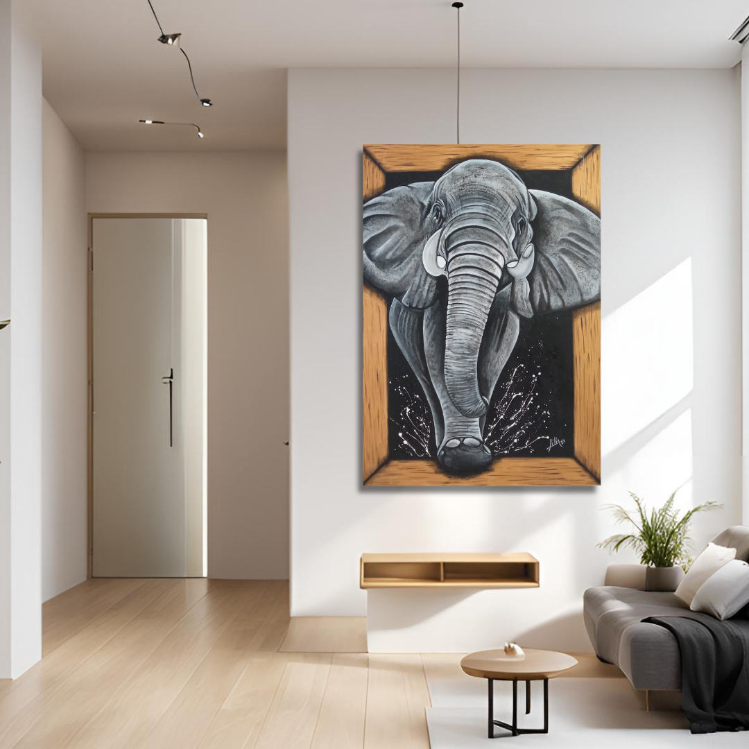 Cuadro decorativo Elefante Saliente